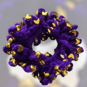 Purple Hair Scrunchie