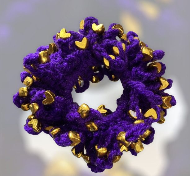 Purple Hair Scrunchie