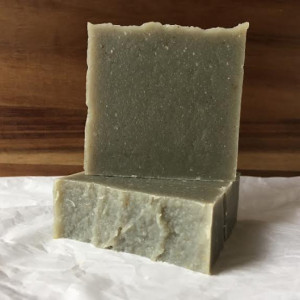 2 Bars EZing; Peppermint + Herbal Scented Handmade Cold Process Bar Soap 100% Natural & Vegan
