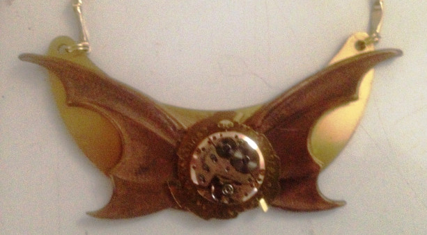 Steampunk Bat Wing Pendant