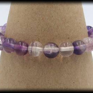 Fluorite Solid Gemstone Bracelet for Determination and Structure