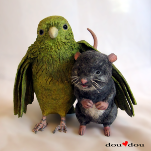 Little Bird and his friend the Rat Sculpture 