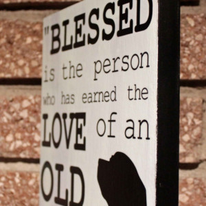 Dog Sign - Blessed is the Person Quote
