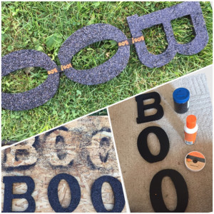 "Boo" Hanging Sign