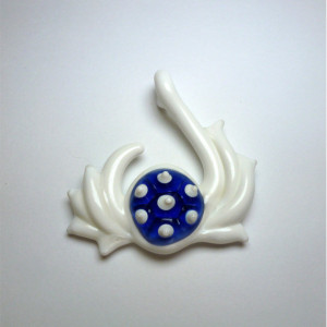 Handmade Blue Spiny Shell Pendy