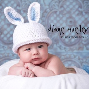 baby boy bunny hat newborn photography prop