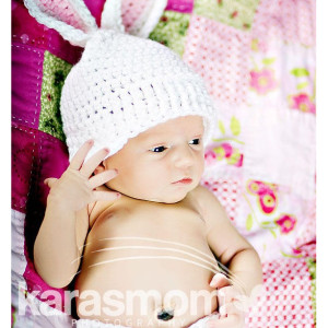 baby girl bunny hat newborn photography prop