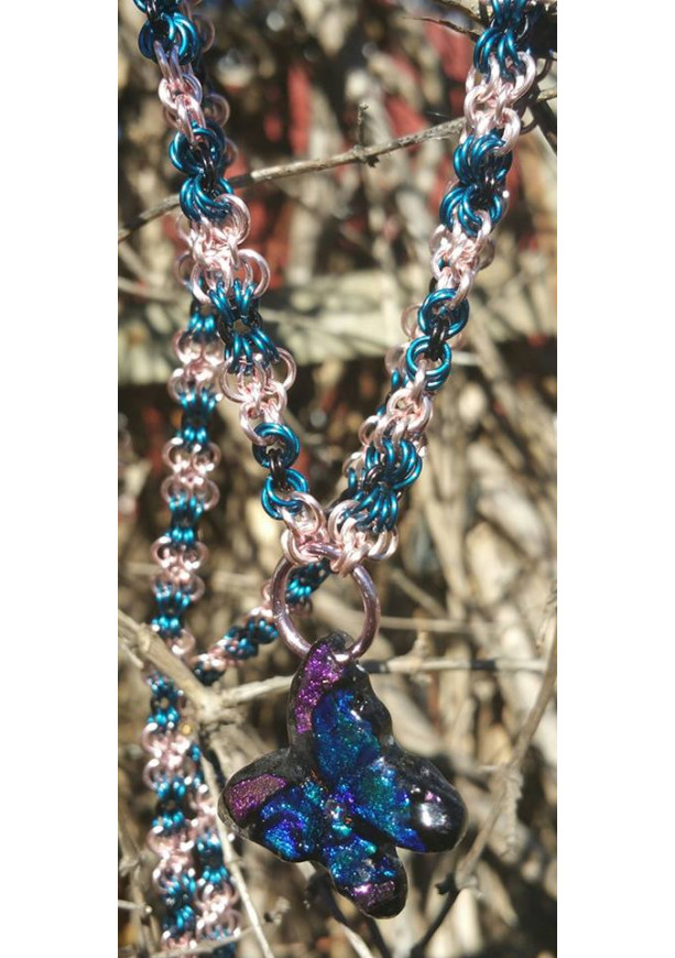 Butterfly Chainmaille necklace