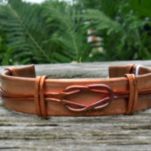 "The Love Knot" copper cuff bracelet