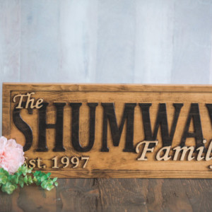 Family Name Sign established sign personalized last name sign wedding gift personalized sign anniversary gift wood sign personalized family