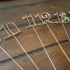 Wedding reception wire table number/ rustic wedding decoration/ wire wedding number / Party table number