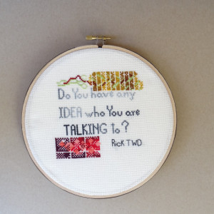 The Walking Dead Quote, Cross Stitch Quote, TWD Fan Gift, Zombie Fan Gift, Rick Grimes Quote, Ready to Ship, The Walking Dead , Embroidery
