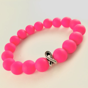 Breast Cancer pink rubber bracelet 
