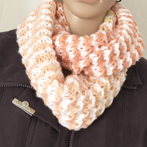 Woman's Infinity Scarf Hand Knitted Made in America