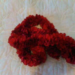 Red ribbon scarf