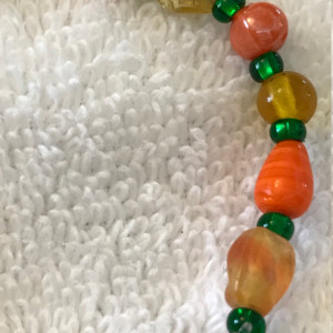 Peas & Carrots handmade beaded bracelet size fits most wrists 