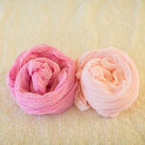 Pink & Peach New Born Cheesecloth Wraps