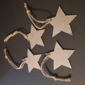 Hand made metal star ornaments