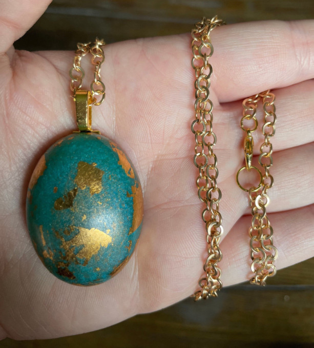 Teal Pendant Necklace