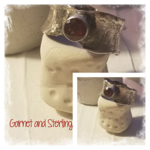 Garnet and Sterling ring