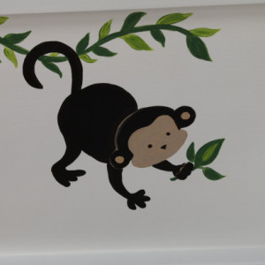 Monkeying Around Baby Keepsake Box Chest personalized baby gift