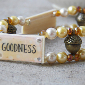 Truth Beauty Goodness Bracelet, Amber