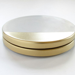 Concrete Coasters with Gold