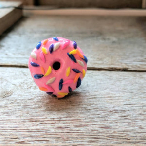 Donut Magnet • Stocking Stuffer • Donut with Sprinkles • Gift for Foodie • Cute Donut • Donut Decor • Chocolate Frosting • Custom Magnet