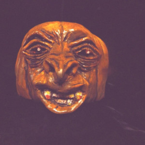 Halloween Pumpkin Head Draculantern Rotten Gothic Fangs Pumpkin Of Doom Statue Macabre Morbid Creepy Orange Gothic Spooky Prop Horror Decor