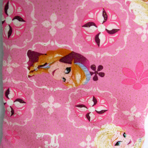 Pink Princess Handmade Christmas Stocking, Sisters Characters Xmas Stocking, Lined Xmas Stocking, Princess Glitter Fabric Holiday Sock