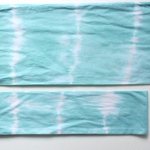 Mommy & Me Infinity Scarf Set in Tie Dye Teal - Hand Dyed Cotton - Ready to Ship