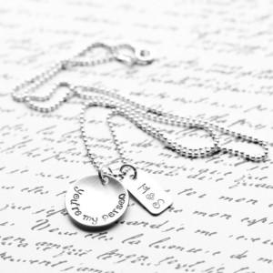 You're My Person Hand Stamped Initials Necklace