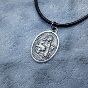 Personalized Saint Agnes Necklace. Patron Saint of Young Girls, Chastity, and the Children of Mary 