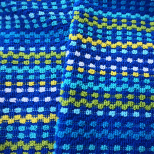 Royal Ocean Blues Crochet Top KitchenTowel, Set of 2