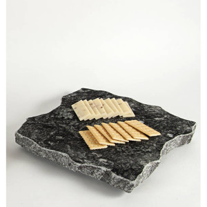 Sea Stones Solid Granite Lazy Susan (chiseled edge), Kitchen, Freezer to Table, Keep Appetizers Cold, Server