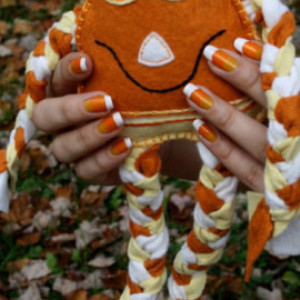 Candy corn Man Organic Stuffed Felt Toy Fall Decoration Halloween