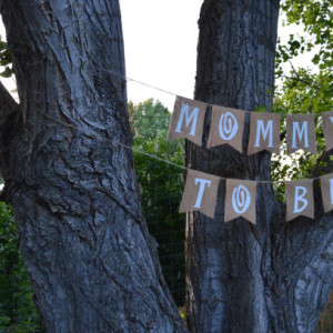 Burlap 'Mommy To Be' Banner