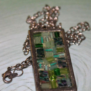 Stained Glass Pendant Necklace