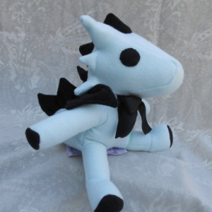 Baby Blue and Black Small Dragon