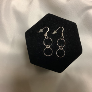 Silver loop earrings 