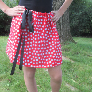 Handmade Minnie Mouse Inspired Drawstring Skirt