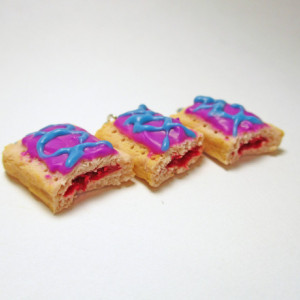 Wild Berry Toaster Pastry Earrings, Toaster Tart, Toaster Pop, Wild Berry Tart Earrings, Toaster Pastry Earrings, Breakfast Pastry Earrings