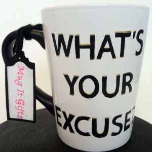 What's Your Excuse Shameless Lip Gallagher Hand Painted 14 oz Ceramic Coffee Mug Cup