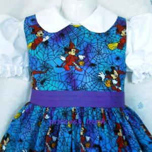 NEW Handmade Disney Minnie/Mickey/Pluto Spider Web Halloween Dress Custom Sz