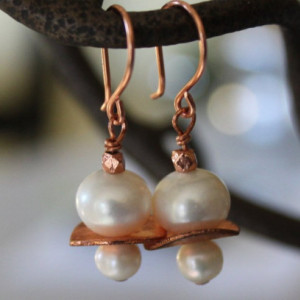 White Pearl Earrings