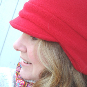 Winter Fleece Hat - Women's Winter Hat  - Women's Fleece Newsboy Hat 