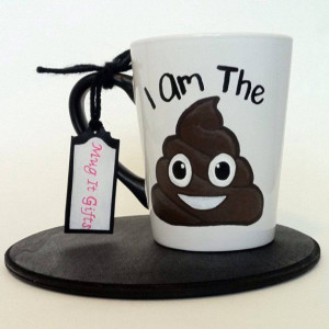 Im The Sh*t Poop Emoji 14 oz Funny Humorous Hand Painted Coffee Cup Mug