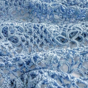 Clover Fields Wrap in Ice Blue