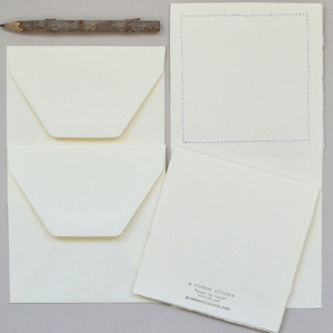 Patchwork greeting cards -- set of 2 floral quilt block cards