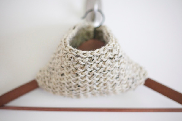 Knit Infinity Scarf in Oatmeal: Made to Order
